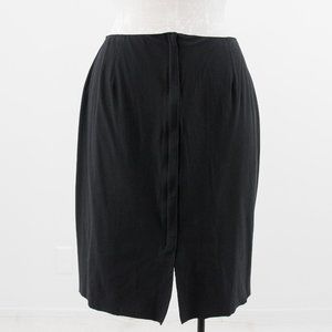 Tahari 6 Mini Cotton Pencil Simple Skirt Black